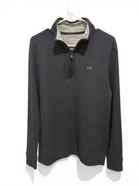 Vineyard Vines Men's Charcoal Gray Quarter-Zip Pullover